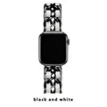 Bracelet métal doré pour Apple Watch 38 à 49 mm – Couleur du bracelet 7 Black White