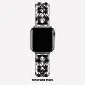 Bracelet métal doré pour Apple Watch 38 à 49 mm – Couleur du bracelet 8 Silver Black