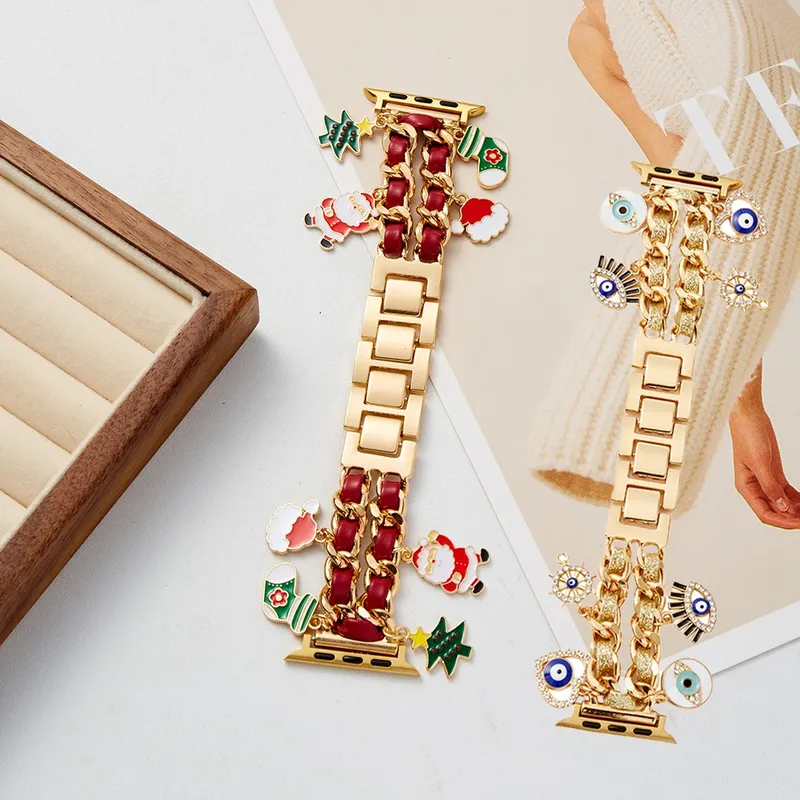 Bracelet métal doré pour Apple Watch 38 à 49 mm
