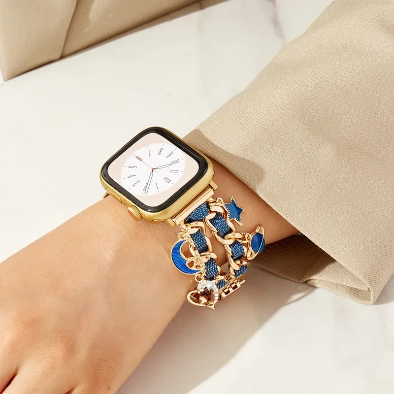 Bracelet métal doré pour Apple Watch 38 à 49 mm