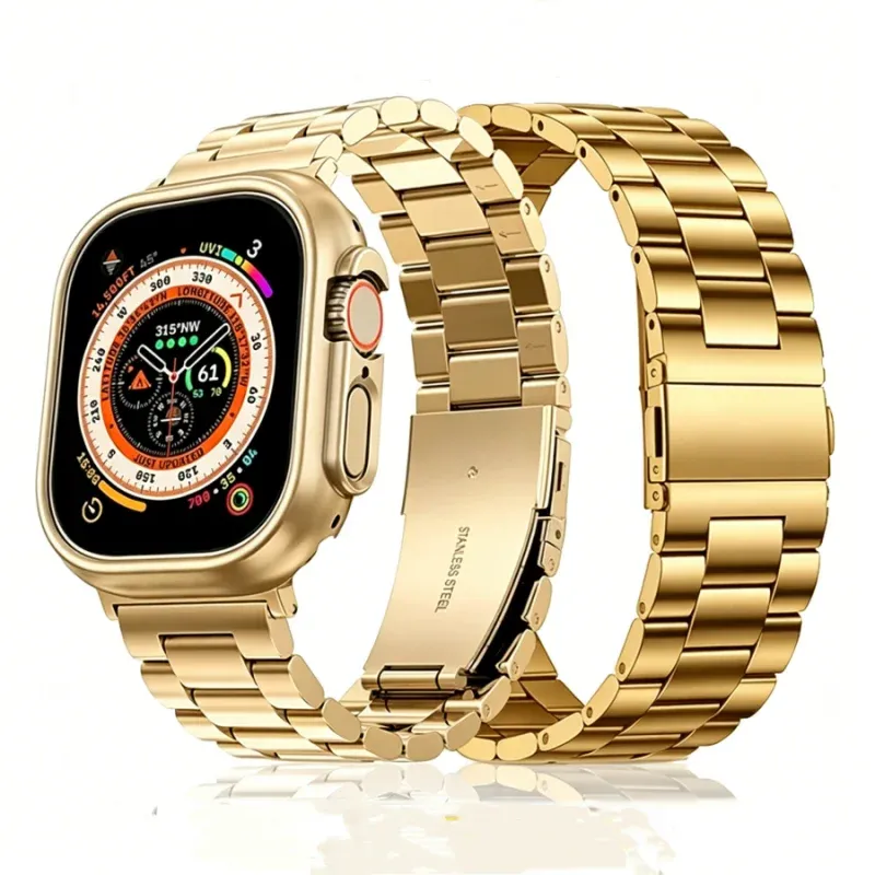 Bracelet métal doré pour Apple Watch 38 à 49 mm