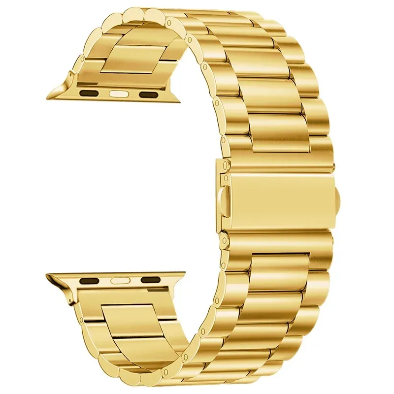 Bracelet métal doré pour Apple Watch 38 à 49 mm