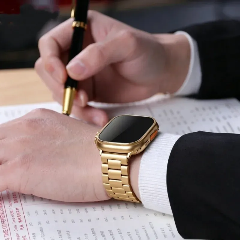 Bracelet métal doré pour Apple Watch 38 à 49 mm