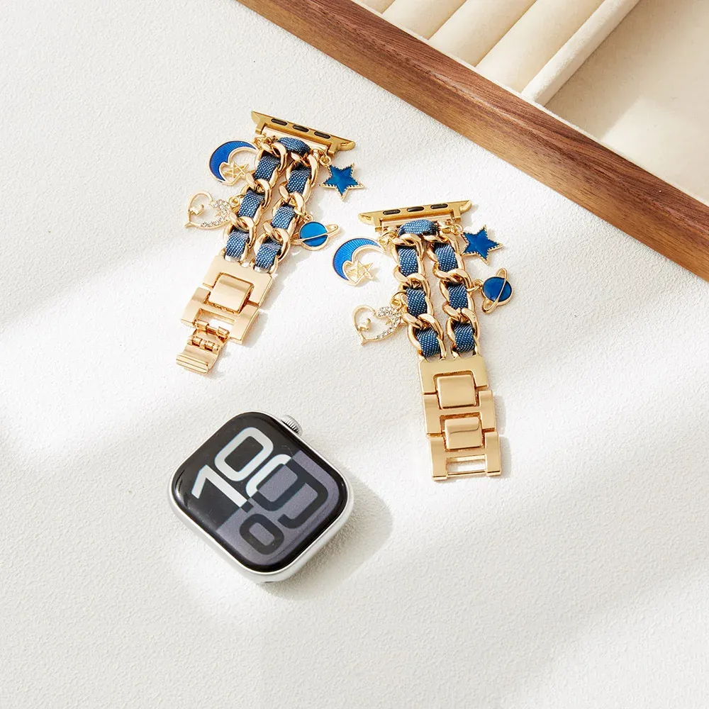 Bracelet métal doré pour Apple Watch 38 à 49 mm