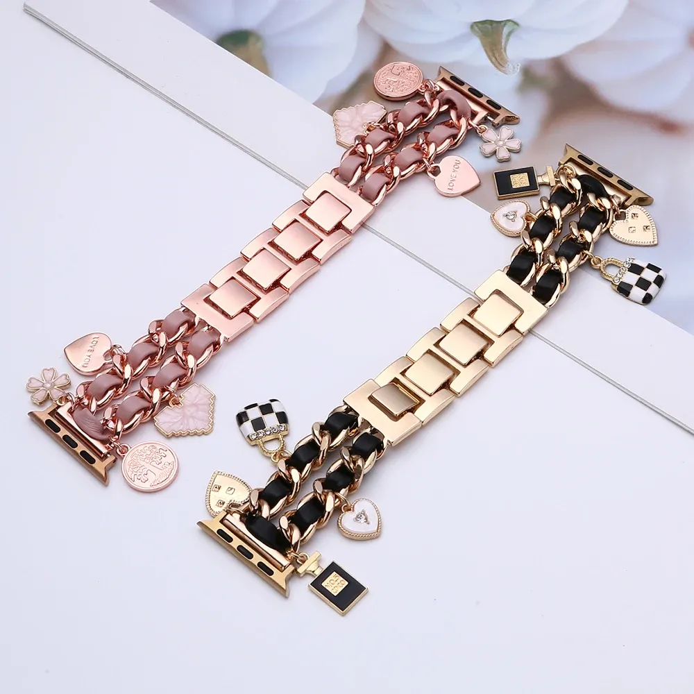 Bracelet métal doré pour Apple Watch 38 à 49 mm