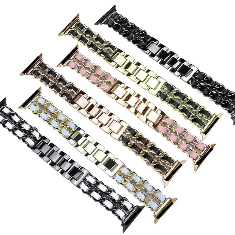 Bracelet métal doré pour Apple Watch 38 à 49 mm