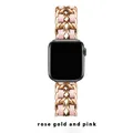 Bracelet métal doré pour Apple Watch 38 à 49 mm – Couleur du bracelet Rose Gold Pink