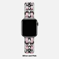 Bracelet métal doré pour Apple Watch 38 à 49 mm – Couleur du bracelet Silver Pink