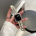 Bracelet métal doré pour Apple Watch 38 à 49 mm – Couleur du bracelet Starlight-White