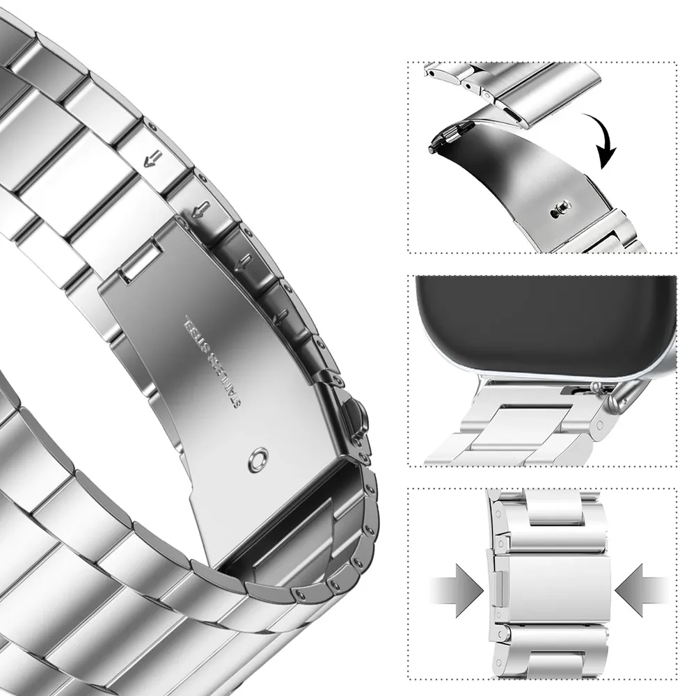 Bracelet métal luxe pour Redmi Watch et Mi Band Pro