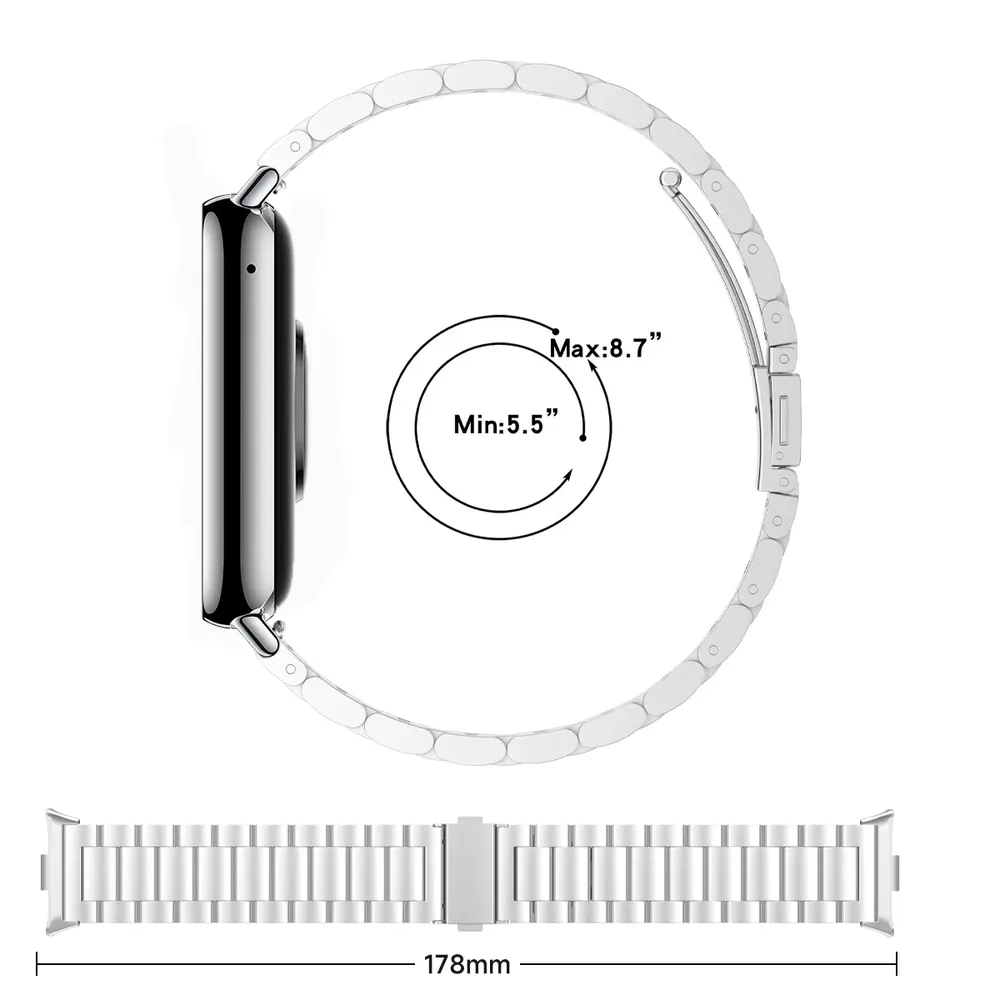 Bracelet métal luxe pour Redmi Watch et Mi Band Pro