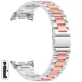 Bracelet métal luxe pour Samsung Galaxy Watch 8 40 à 46 mm – Couleur du bracelet SZSX-Silver Pink