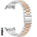 Bracelet métal luxe pour Samsung Galaxy Watch 8 40 à 46 mm – Couleur du bracelet SZSX-Silver RG