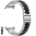 Bracelet métal luxe pour Samsung Galaxy Watch 8 40 à 46 mm – Couleur du bracelet SZSX-Silver Black