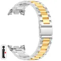 Bracelet métal luxe pour Samsung Galaxy Watch 8 40 à 46 mm – Couleur du bracelet SZSX-Silver Gold