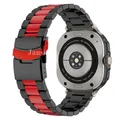 Bracelet métal luxe pour Samsung Galaxy Watch Ultra 47 mm – Couleur du bracelet S-Black Red