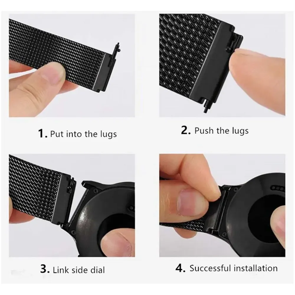 Bracelet métal magnétique 20 à 22 mm pour Amazfit