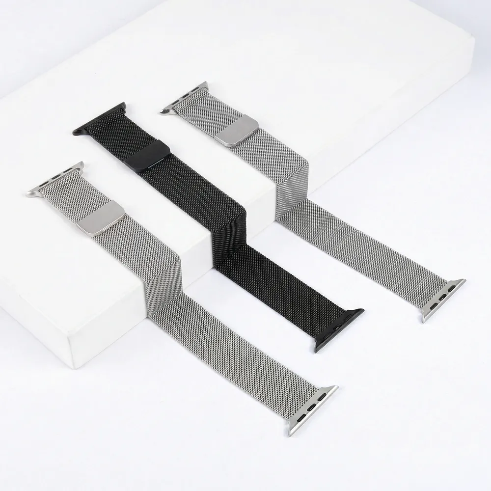 Bracelet métal Milanese Loop 40 à 49 mm pour Apple Watch