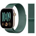 Bracelet métal Milanese Loop 40 à 49 mm pour Apple Watch – Couleur du bracelet Green
