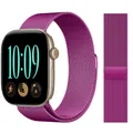 Bracelet métal Milanese Loop 40 à 49 mm pour Apple Watch – Couleur du bracelet purple
