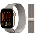 Bracelet métal Milanese Loop 40 à 49 mm pour Apple Watch – Couleur du bracelet starlight