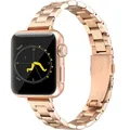 Bracelet métal mince pour Apple Watch 38 à 49 mm – Couleur du bracelet 3 Rose Gold