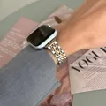 Bracelet métal mince pour Apple Watch 38 à 49 mm – Couleur du bracelet 6. laiton argenté