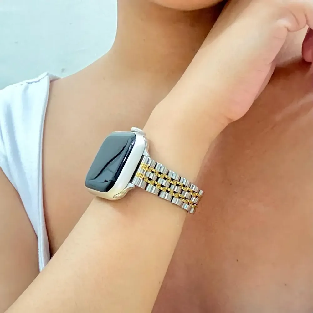Bracelet métal mince pour Apple Watch 38 à 49 mm