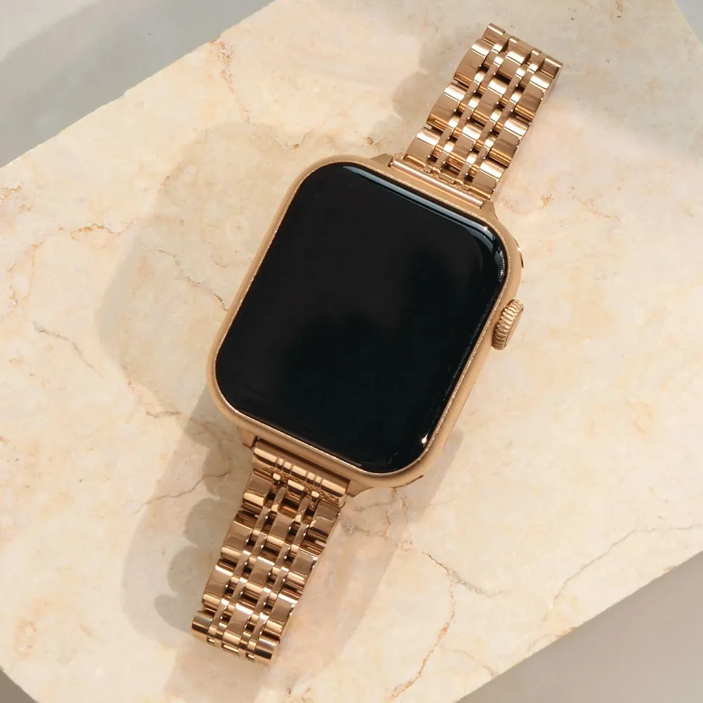 Bracelet métal mince pour Apple Watch 38 à 49 mm