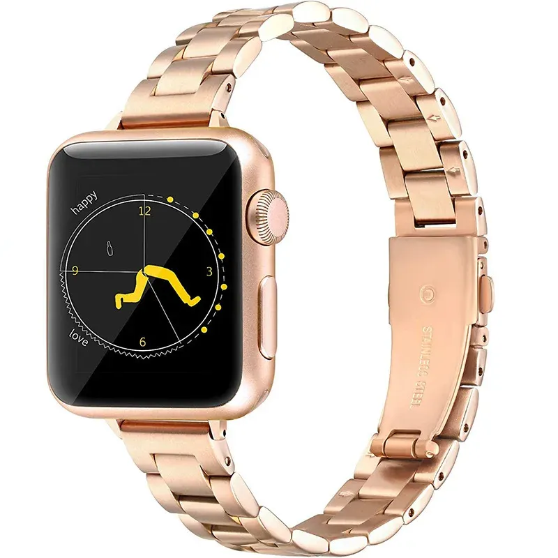 Bracelet métal mince pour Apple Watch 38 à 49 mm