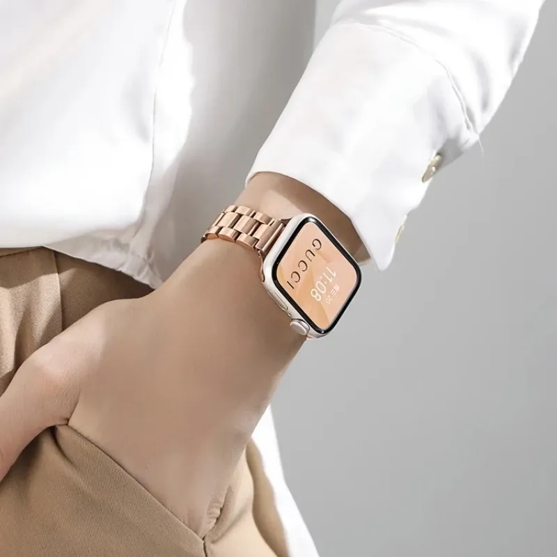 Bracelet métal mince pour Apple Watch 38 à 49 mm