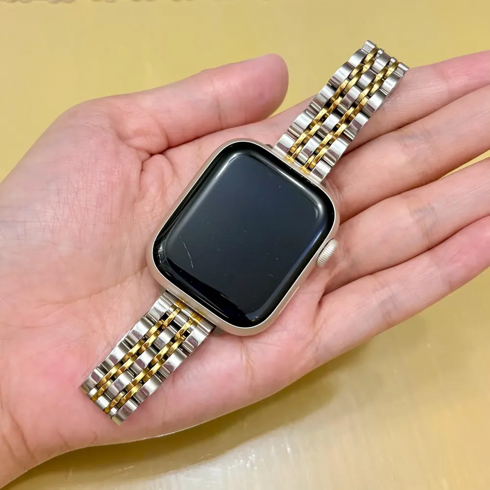 Bracelet métal mince pour Apple Watch 38 à 49 mm