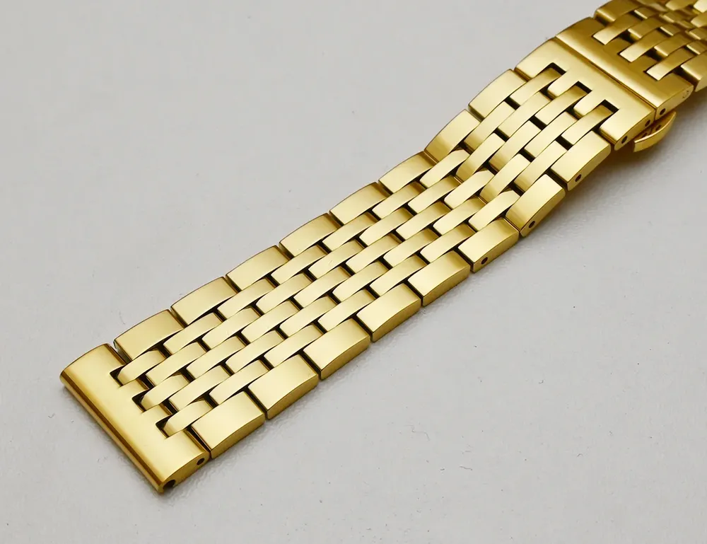Bracelet métal poli 18 à 24 mm argent et or