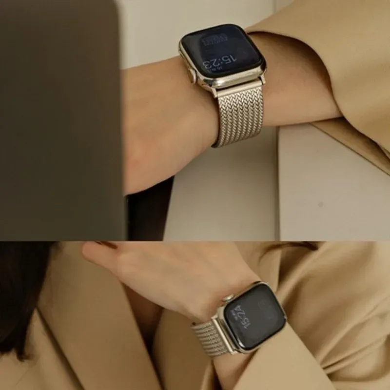 Bracelet métal pour Apple Watch 38 à 49 mm