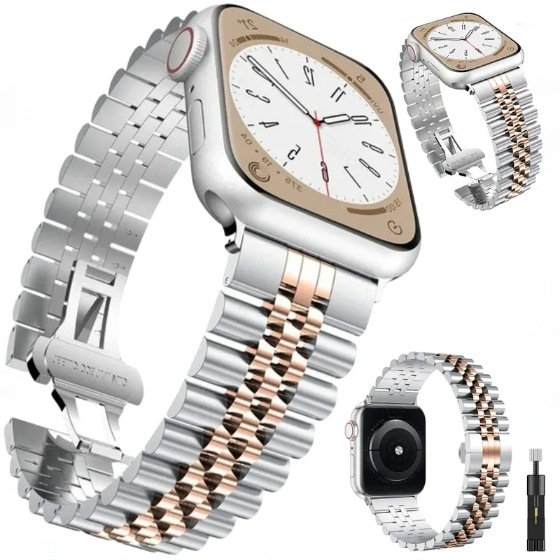 Bracelet métal pour Apple Watch 38 à 49 mm