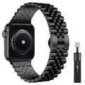 Bracelet métal pour Apple Watch 38 à 49 mm – Couleur du bracelet Black and tool