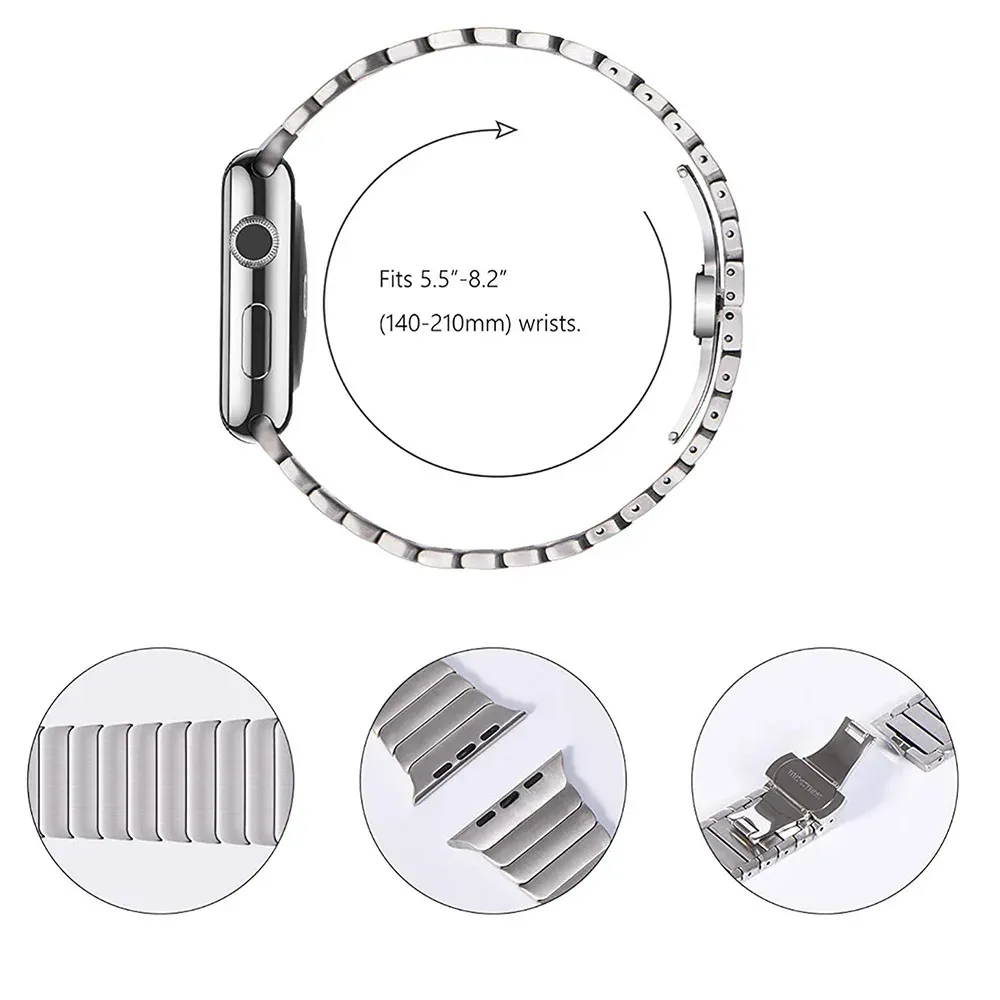 Bracelet métal pour Apple Watch 38 à 49 mm