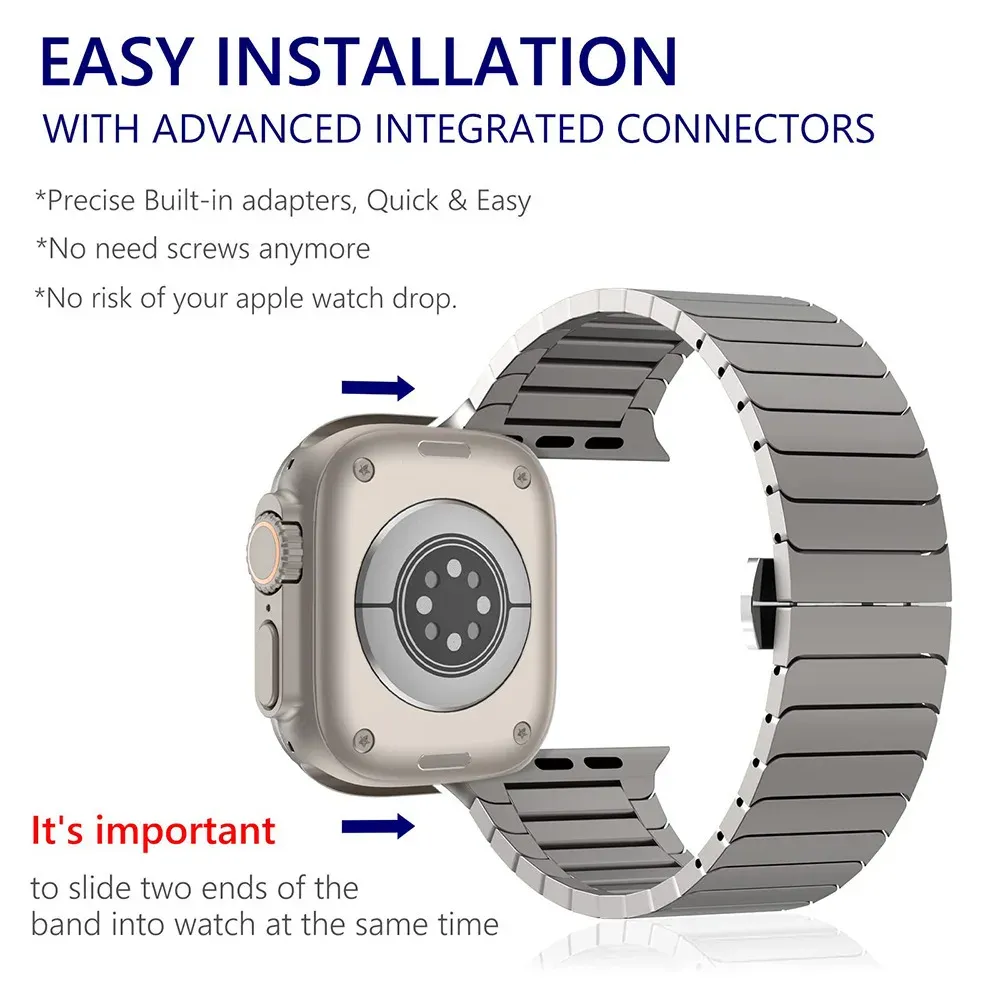 Bracelet métal pour Apple Watch 38 à 49 mm