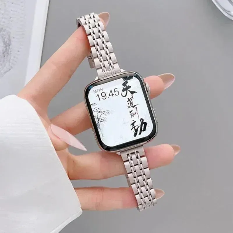Bracelet métal pour Apple Watch 38 à 49 mm femmes