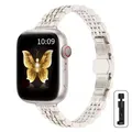 Bracelet métal pour Apple Watch 38 à 49 mm femmes – Couleur du bracelet Starlight