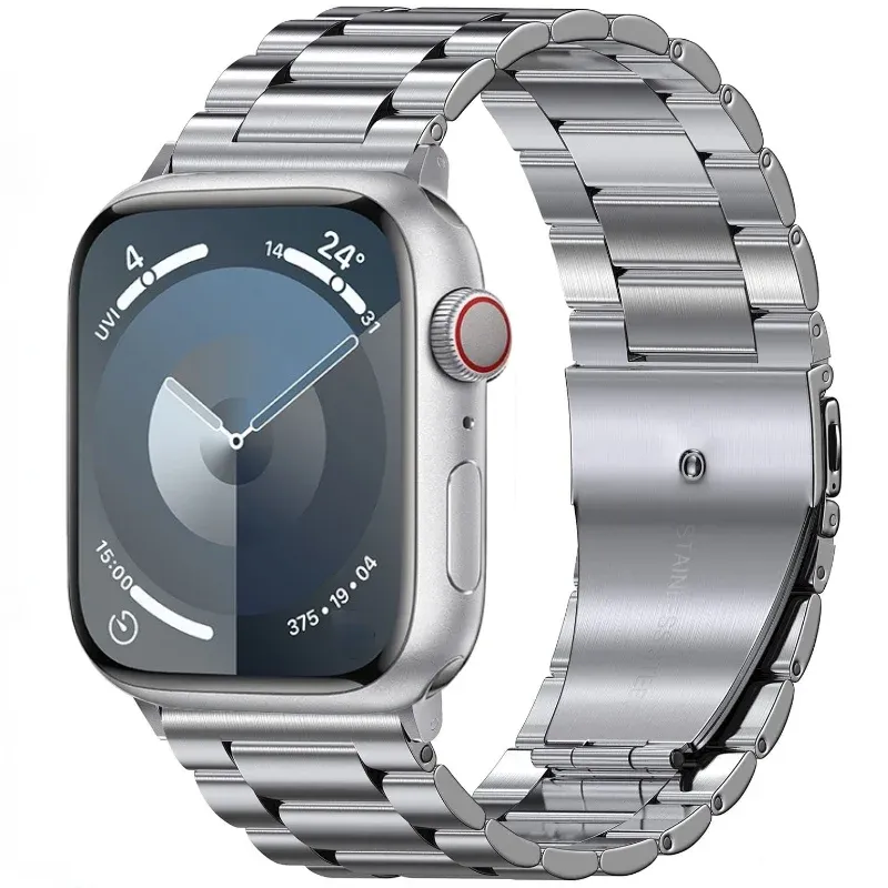 Bracelet métal pour Apple Watch 38 à 49 mm série 10