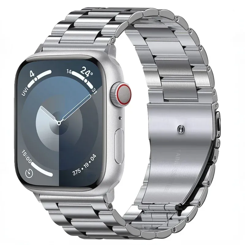 Bracelet métal pour Apple Watch 38 à 49 mm série 10