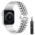 Bracelet métal pour Apple Watch 38 à 49 mm – Couleur du bracelet Silver and tool