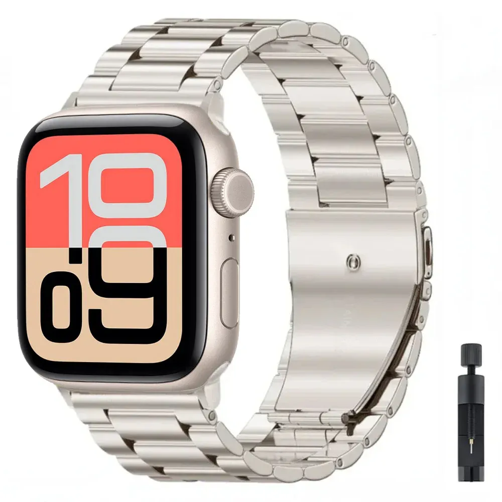 Bracelet métal pour Apple Watch 40 à 49 mm