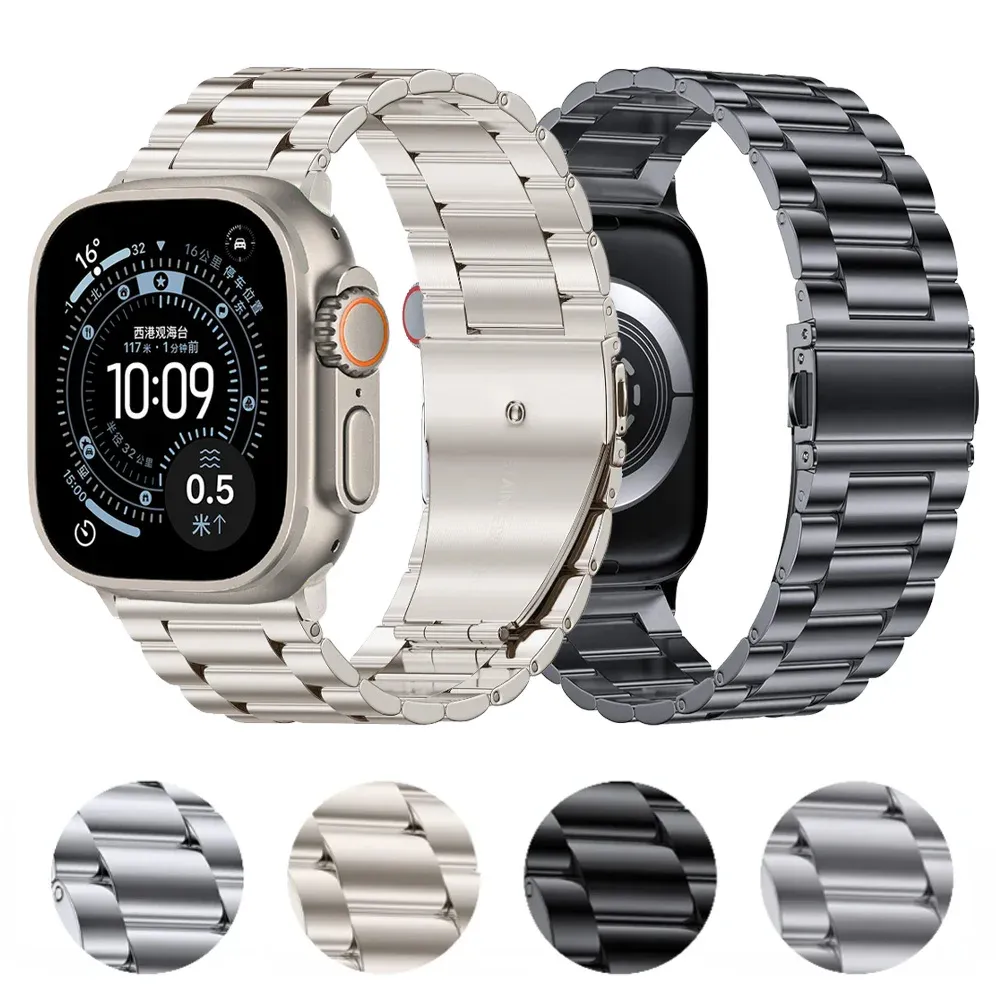 Bracelet métal pour Apple Watch 40 à 49 mm
