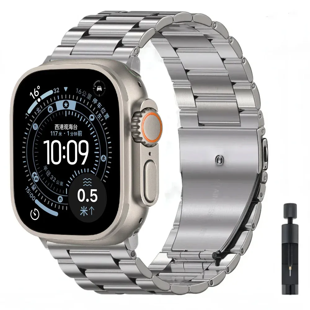 Bracelet métal pour Apple Watch 40 à 49 mm