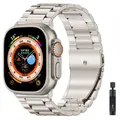 Bracelet métal pour Apple Watch 40 à 49 mm – Couleur du bracelet Starlight and tool