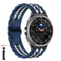 Bracelet métal pour Galaxy Watch 8 40 à 46 mm – Couleur du bracelet Blue Silver