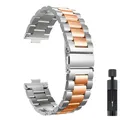 Bracelet métal pour Huawei Watch Fit 3 à 5 Pro – Couleur du bracelet Silver Rose Gold