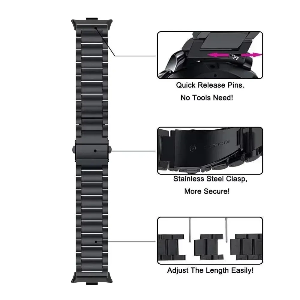 Bracelet métal pour Redmi Watch 4 5 6 et Mi Band 8 9 10 Pro